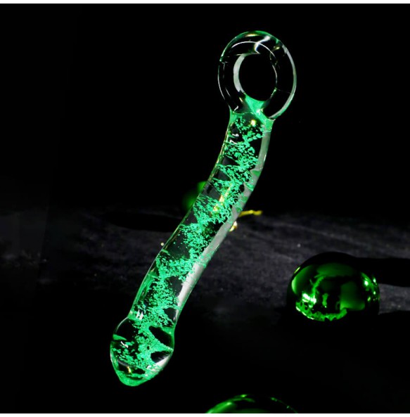 MizzZee - Glow In The Dark Galaxy Crystal Dildo (Pull Ring Model)